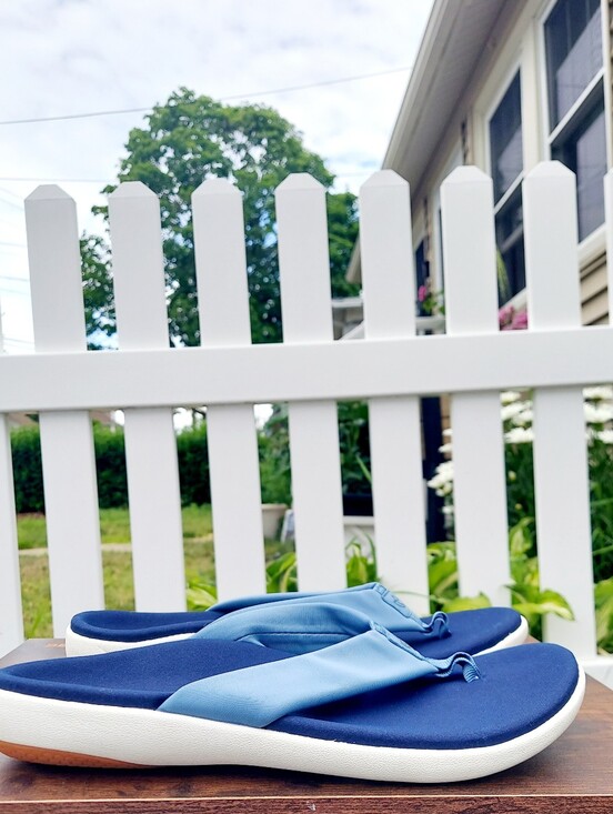 Spenco Shoes - Spenco Victoria Blue Orthopedic Flip Flop Sandals Women Sizes 5.5B & 12B NWT
